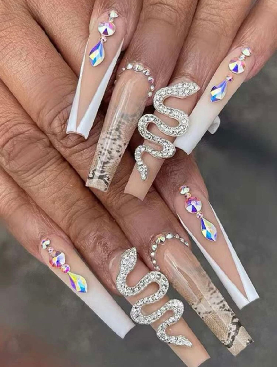 Luxury Snake Nails