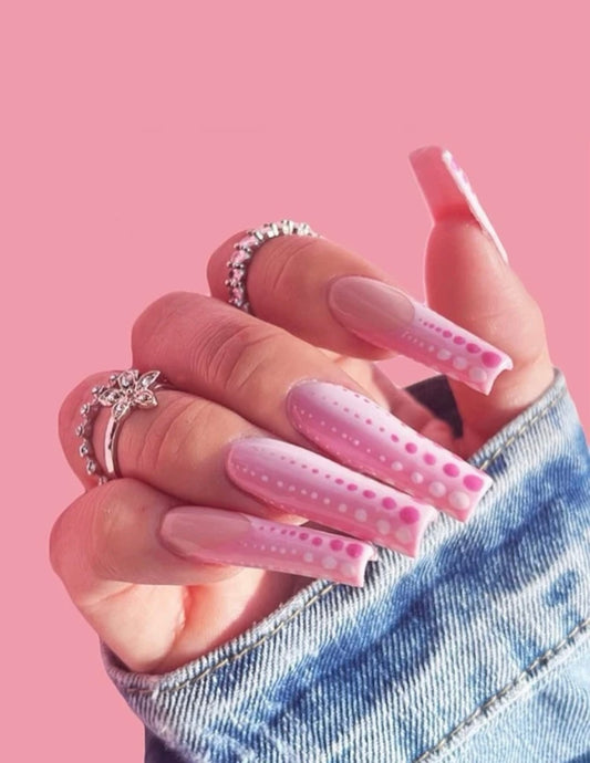 Pink Groove Nails